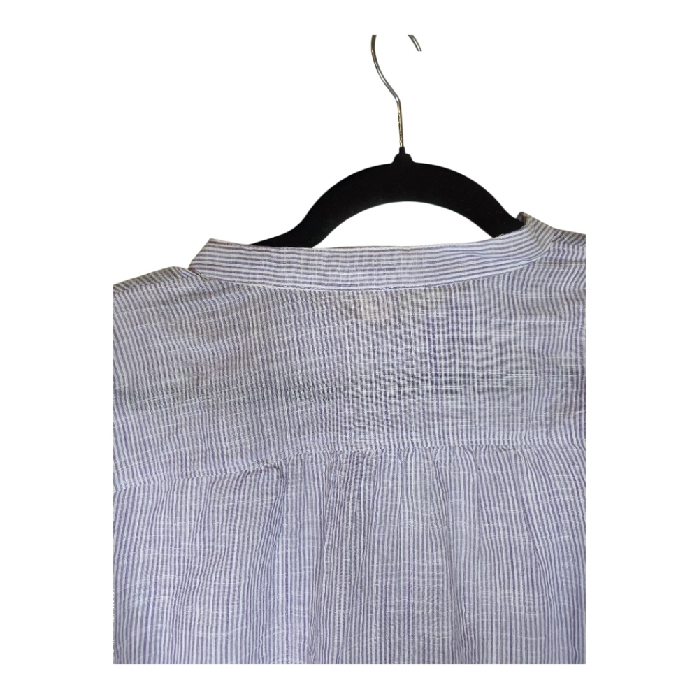 J. CREW Lavender White Stripe Popover Shirt - Size 6 - Picture 8 of 9